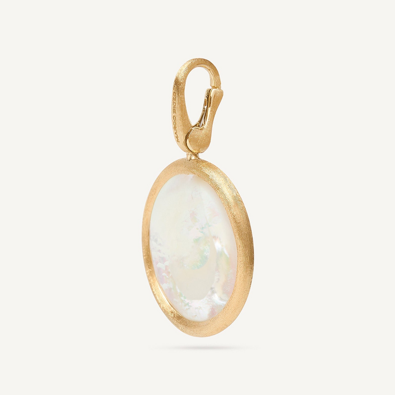 Jaipur 18K Yellow Gold Mother of Pearl Medium Stackable Pendant