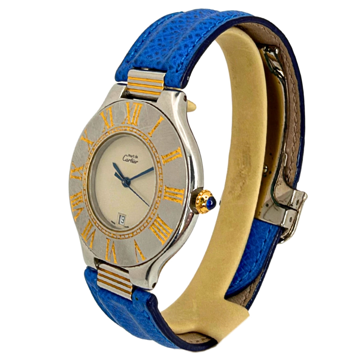 Must de Cartier 21 35mm Blue Strap