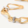 Marrakech Onde 18K Yellow Gold Twisted Double Coil Diamond Link Bracelet