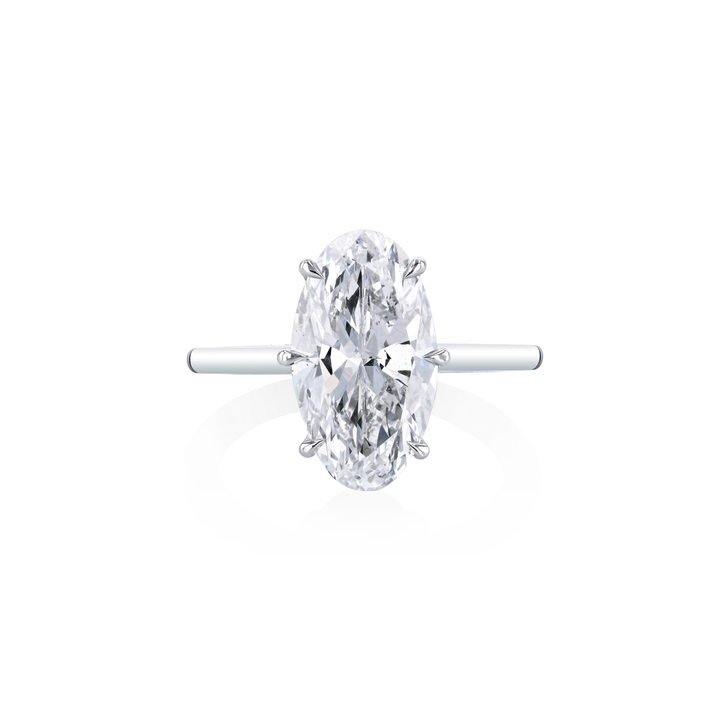 Oval Cut 4.01ct ct Platinum Diamond Engagement Ring