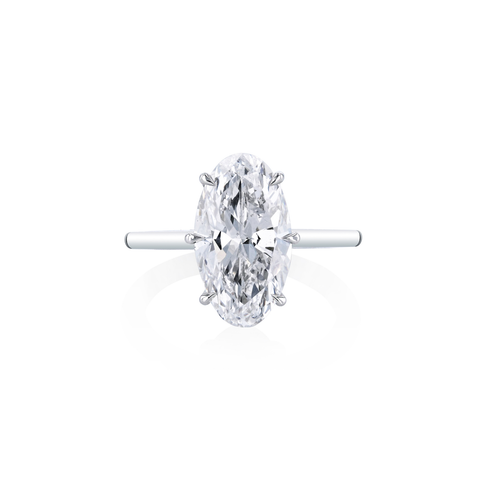 Oval Cut 4.01ct ct Platinum Diamond Ring