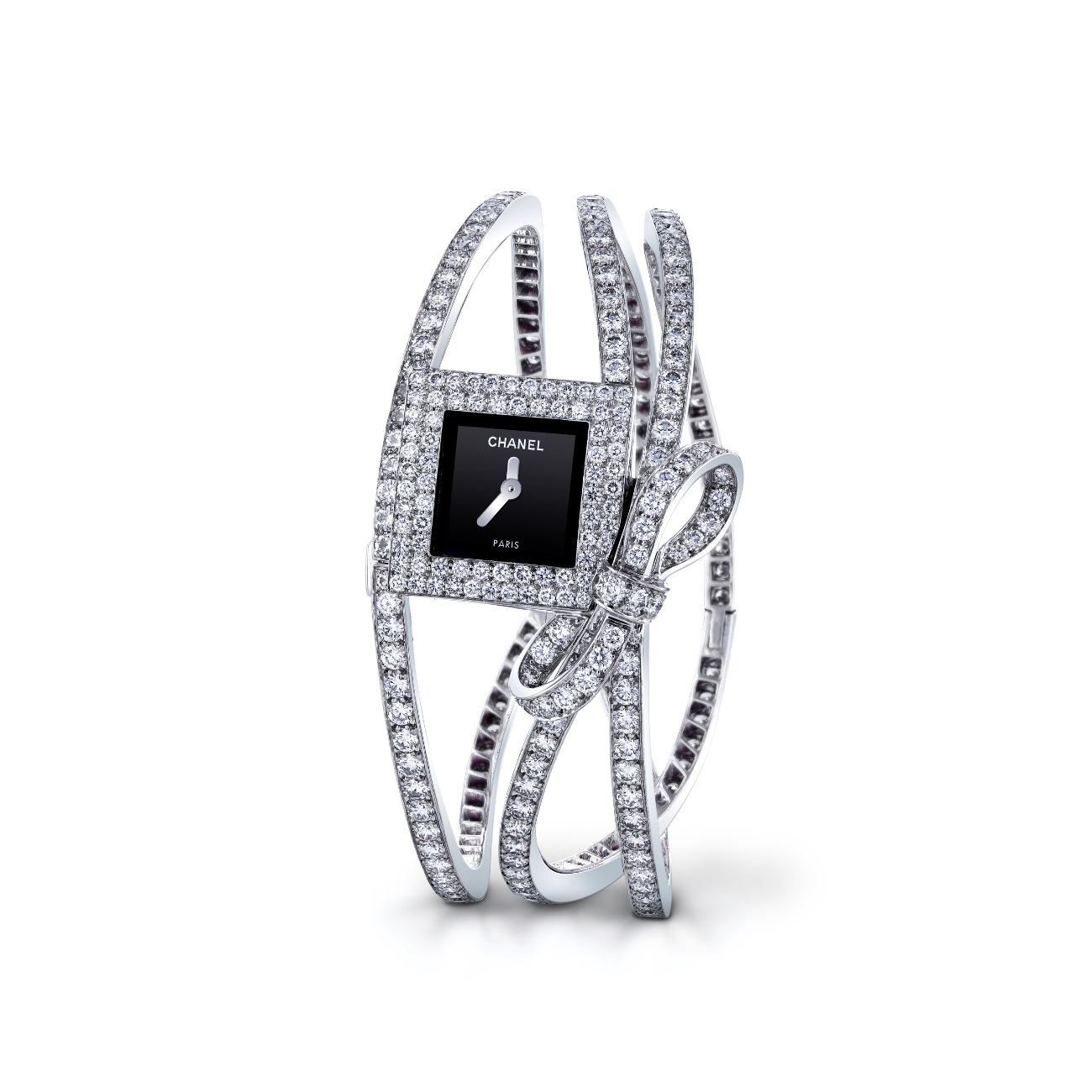 Chanel Ruban Diamond Cuff White Gold Watch Chanel Ruban Diamond Cuff White Gold Watch