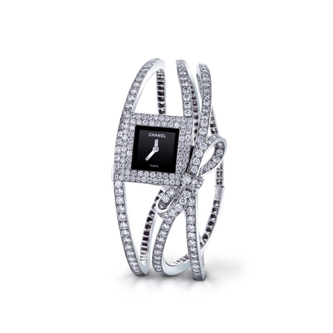 Chanel Ruban Diamond Cuff White Gold Watch