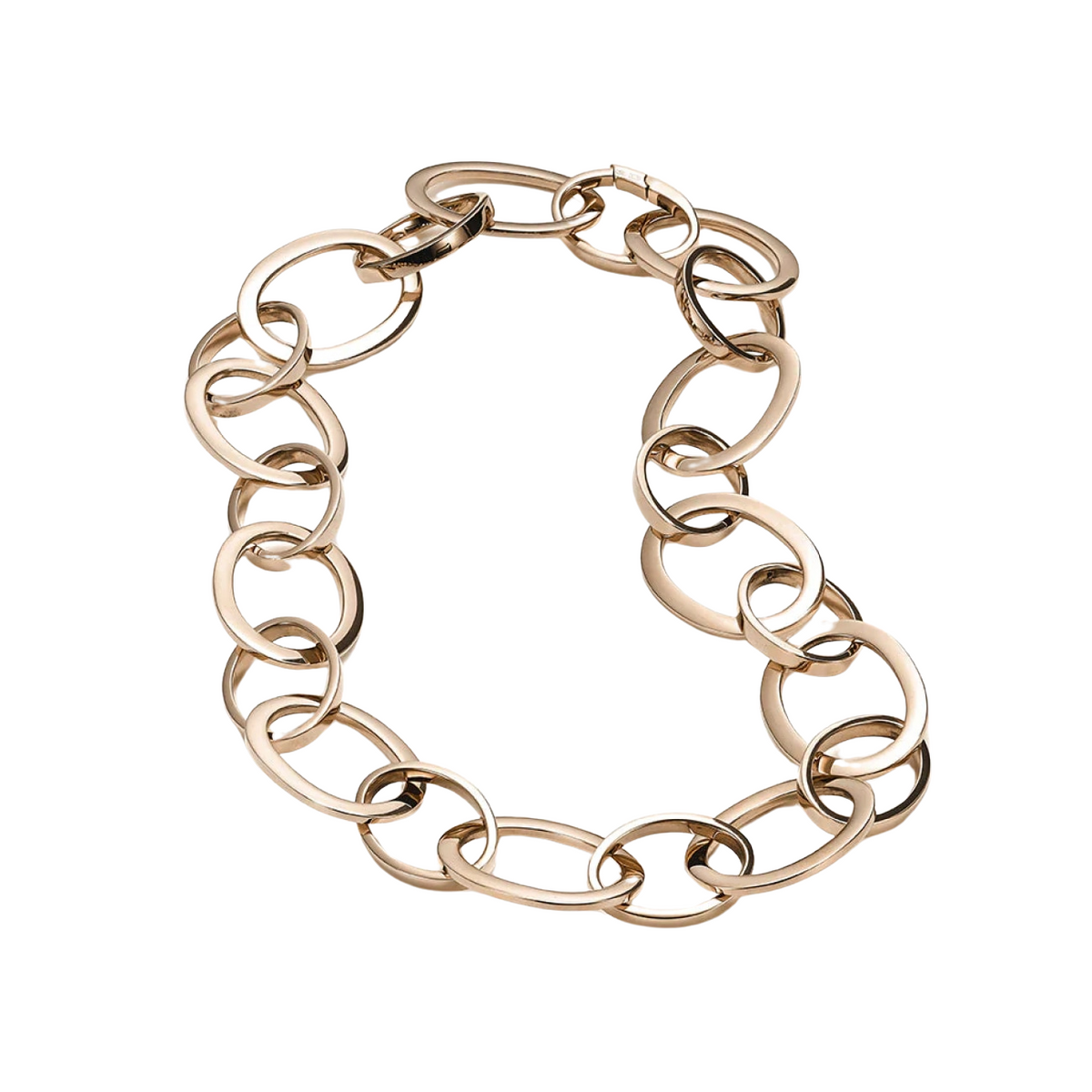 Mattioli Jewelry - Aruba 18K Rose Gold Oval Mixed Link Chain Necklace | Manfredi Jewels