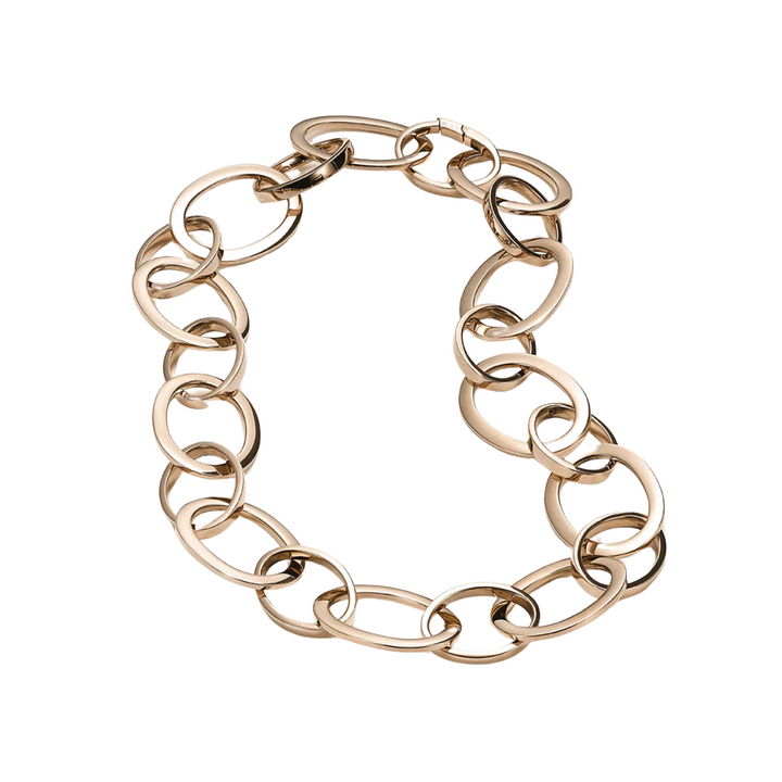 Mattioli Jewelry - Aruba 18K Rose Gold Oval Mixed Link Chain Necklace | Manfredi Jewels