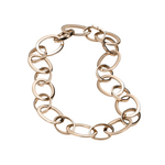 Aruba 18K Rose Gold Oval Mixed Link Chain Necklace