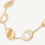 Lunaria 18K Yellow Gold White Mother of Pearl Short Necklace