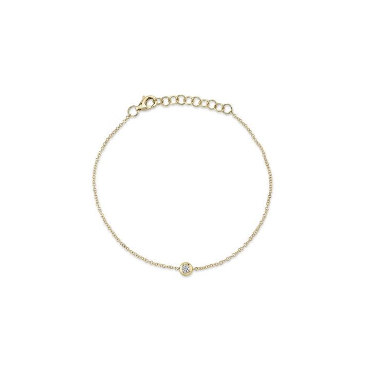 Bailey 14K Yellow Gold 0.06ct Diamond Bezel Set Bracelet