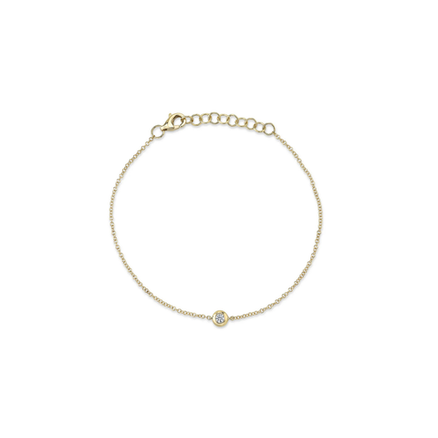Bailey 14K Yellow Gold 0.06ct Diamond Bezel Set Bracelet