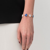 Bon Ton Joli 18K Rose Gold Lapis Lazuli & White Agatee Diamond Flower Bracelet