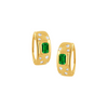 18K Yellow Gold, Diamond & Tsavorite Pouf Earrings