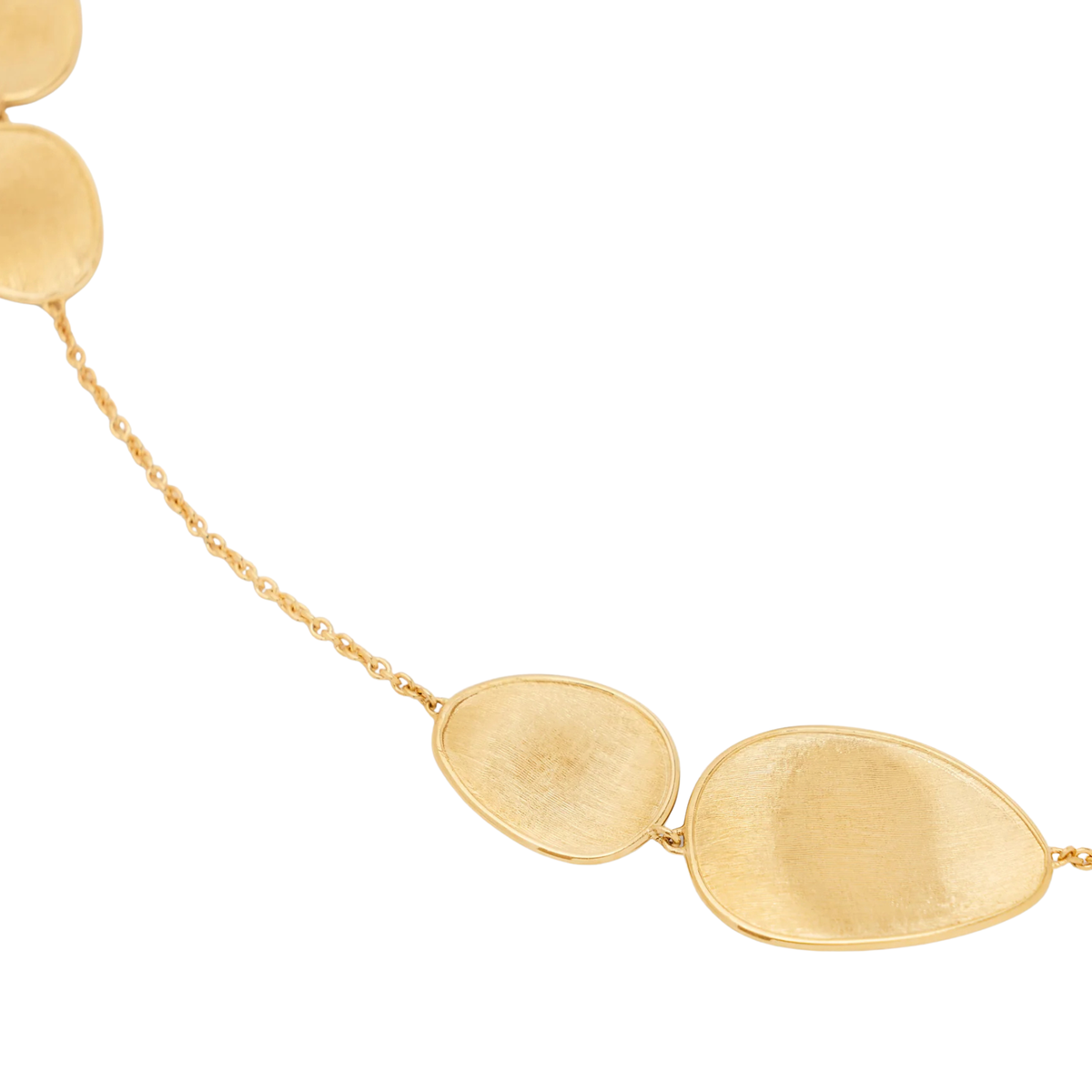 Marco Bicego Jewelry - 18K Yellow Gold Lunaria Small Petal Station Necklace | Manfredi Jewels