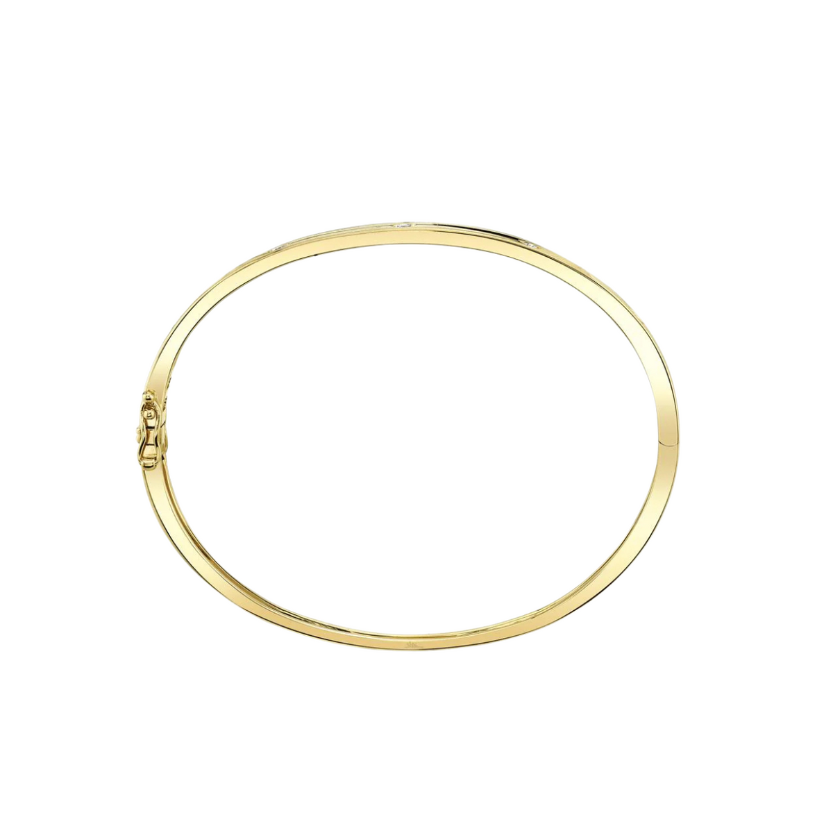 Shy Creation Bracelet - Kate 14K Yellow Gold & Diamond Bangle | Manfredi Jewels