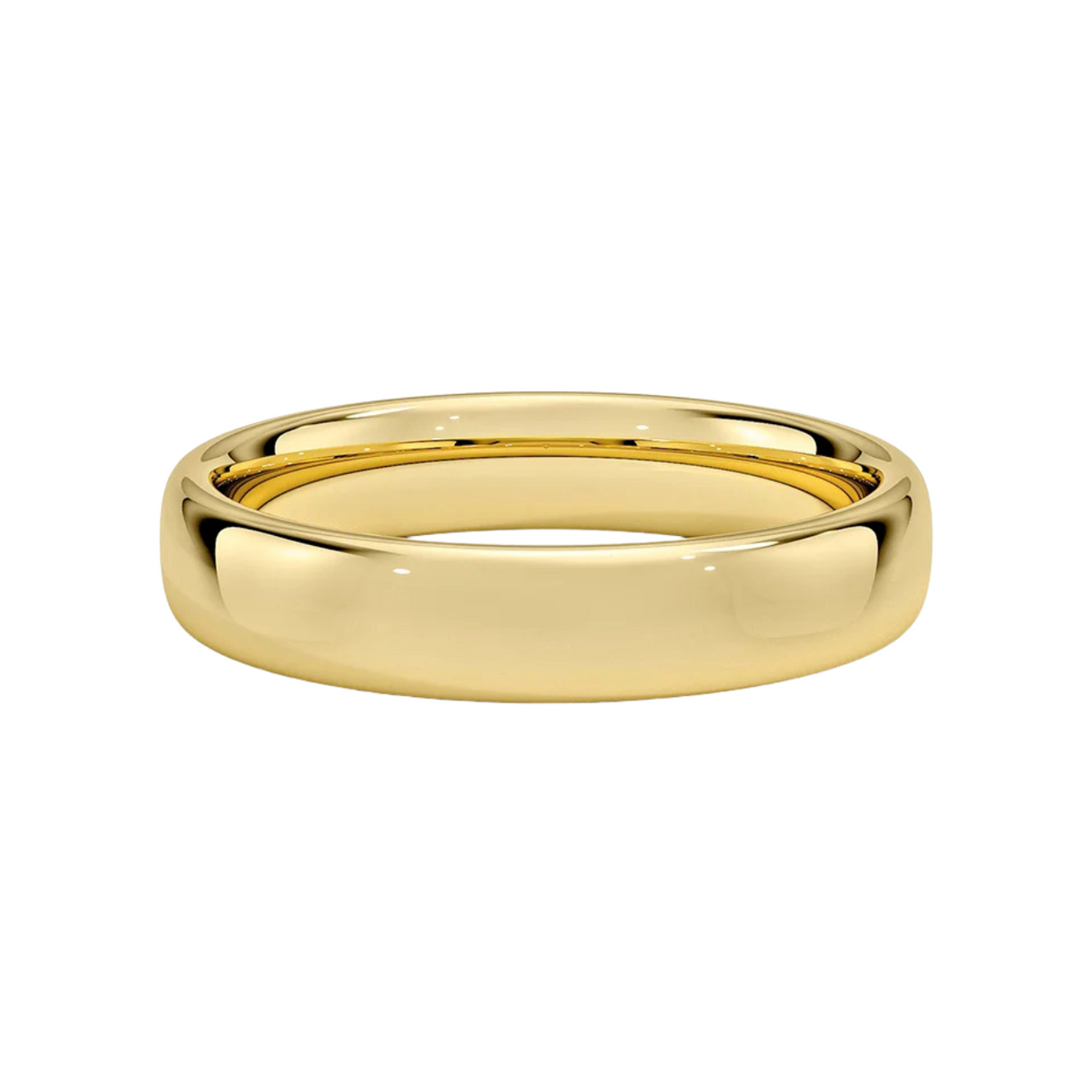 Benchmark - 18K Yellow Gold 4.50 European Comfort Fit Wedding Band | Manfredi Jewels