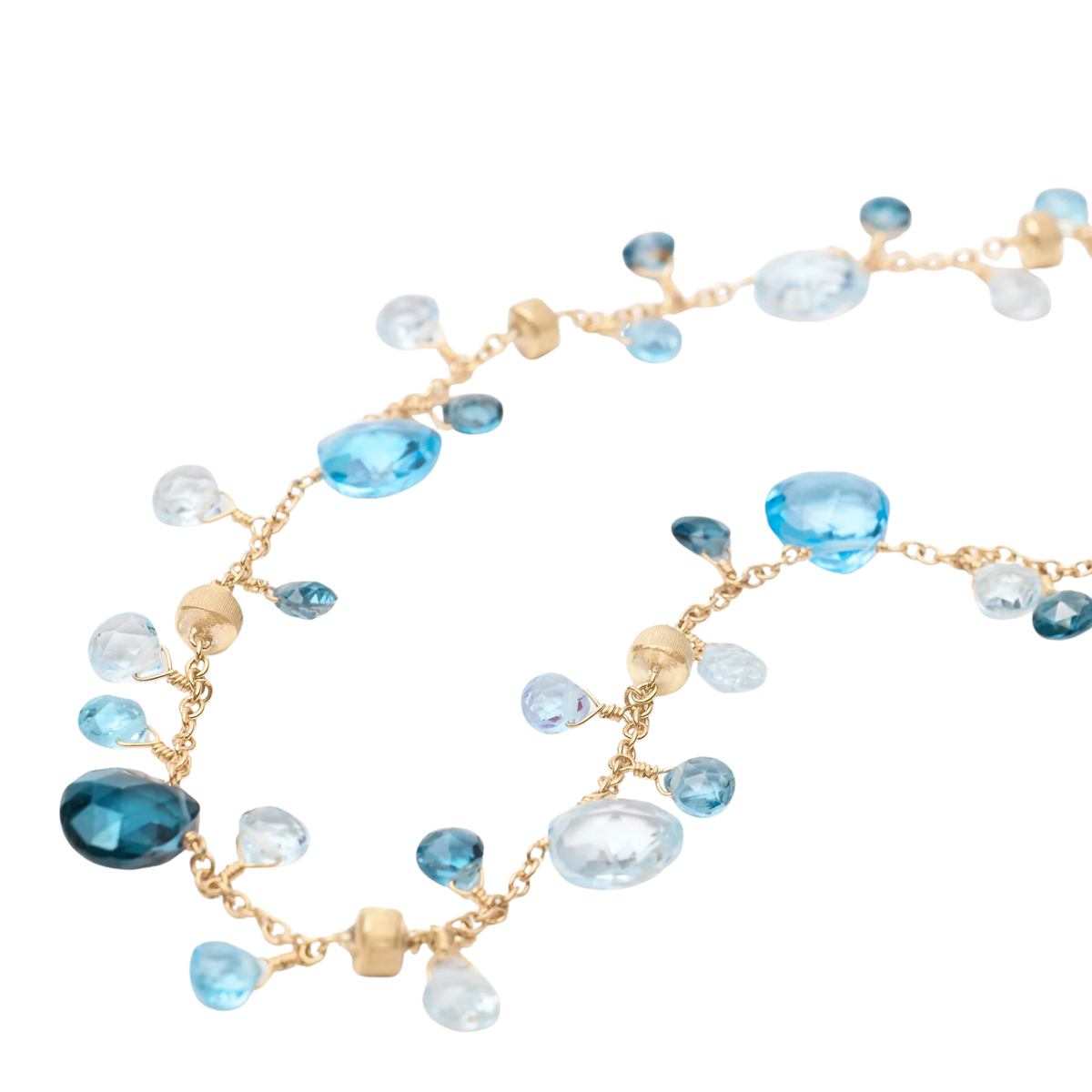 Marco Bicego Jewelry - Paradise 18K Yellow Gold Mixed Topaz Single-Strand Necklace | Manfredi Jewels