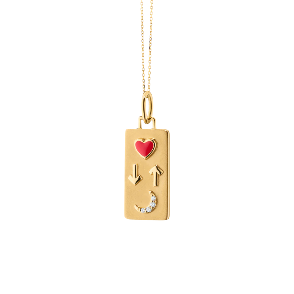 Monica Rich Kosann Jewelry - “Love You To the Moon and Back” Necklace with Red Enamel and Diamonds | Manfredi Jewels