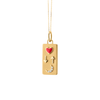 “Love You To the Moon and Back” Necklace with Red Enamel and Diamonds