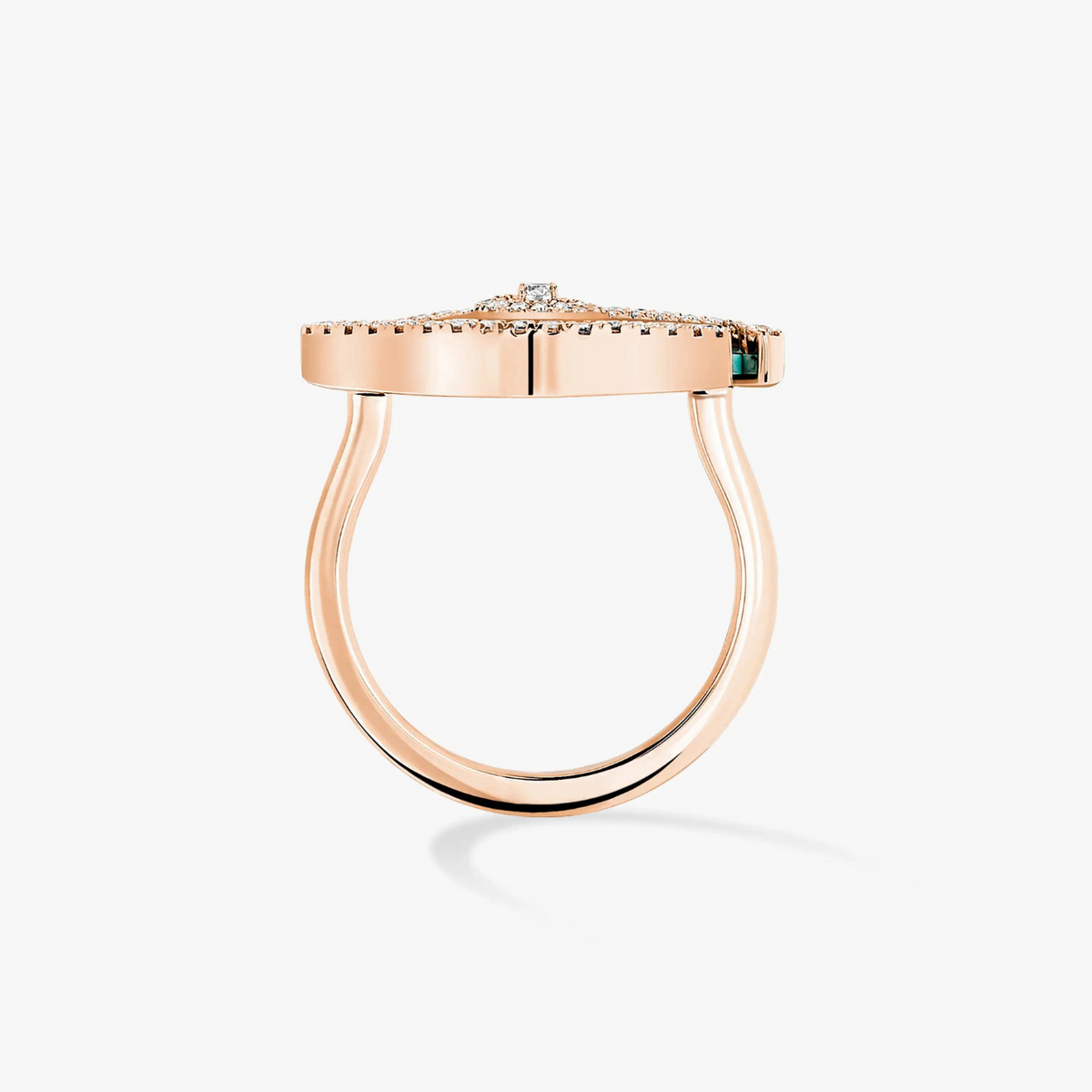 Messika Jewelry - Lucky Eye 18K Rose Gold Turquoise Diamond Ring | Manfredi Jewels