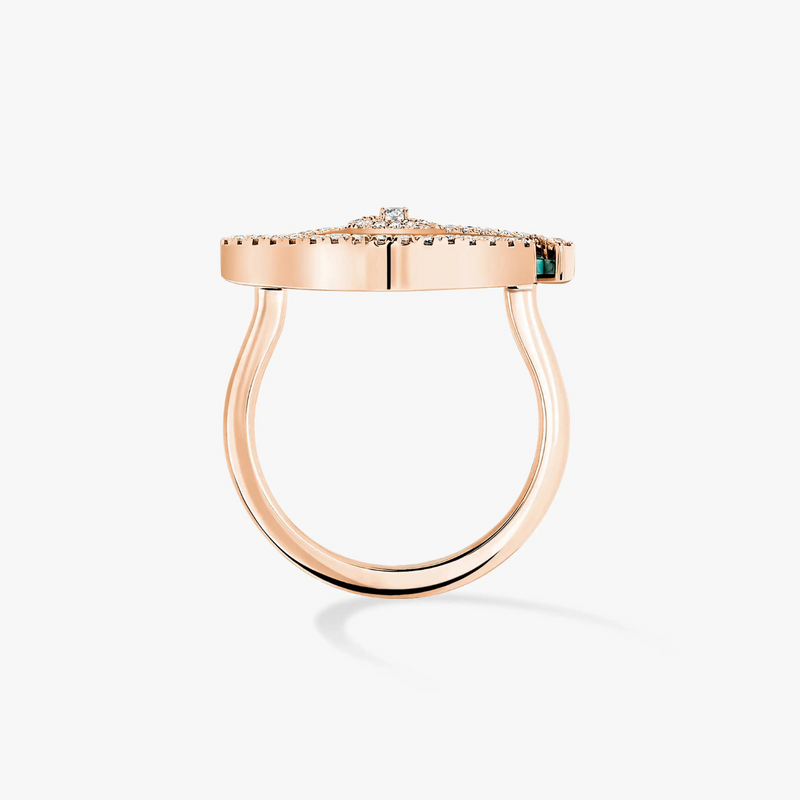 Lucky Eye 18K Rose Gold Turquoise Diamond Ring