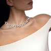 So Move 18K White Gold XL Pavé Diamond Necklace