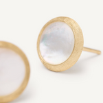 Jaipur Color 18K Yellow Gold Mother of Pearl Stud Earrings