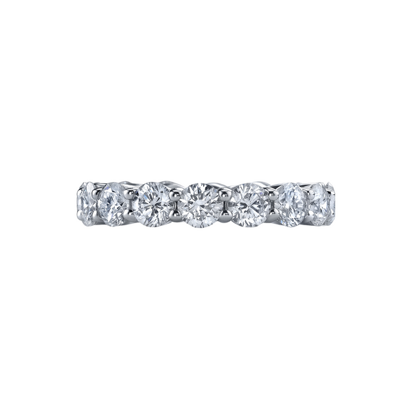 Manfredi Jewels Eternity Bands - Platinum Shared Prong Round Diamond Eternity Band - 2.78CTW | Manfredi Jewels