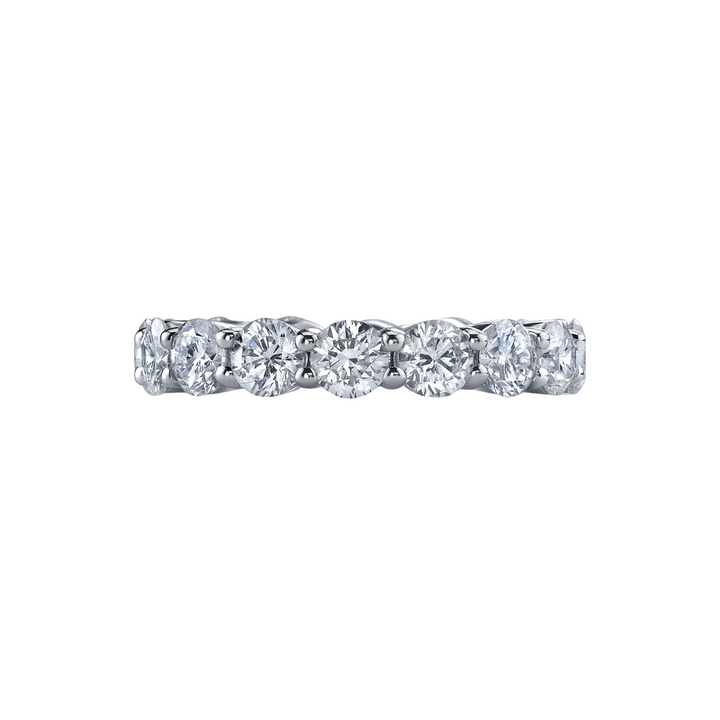 Manfredi Jewels Eternity Bands - Platinum Shared Prong Round Diamond Eternity Band - 2.78CTW | Manfredi Jewels