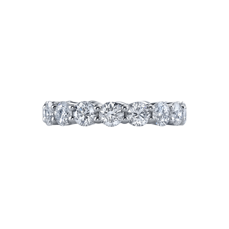 Manfredi Jewels Eternity Bands - Platinum Shared Prong Round Diamond Eternity Band - 2.78CTW | Manfredi Jewels