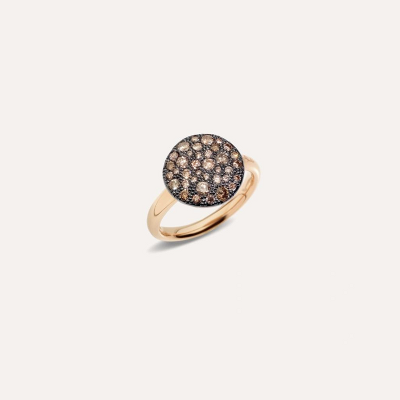 Sabbia 18K Rose Gold Brown Diamond Pavé Ring