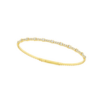 14K Yellow Gold & Diamond Flexible Bangle