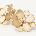 Petali 18K Yellow Gold Diamond Flower Stud Earrings