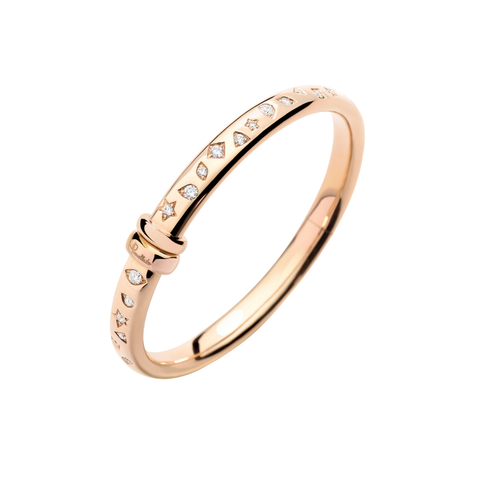 18K Rose Gold & Diamond Iconica Bangle Bracelet