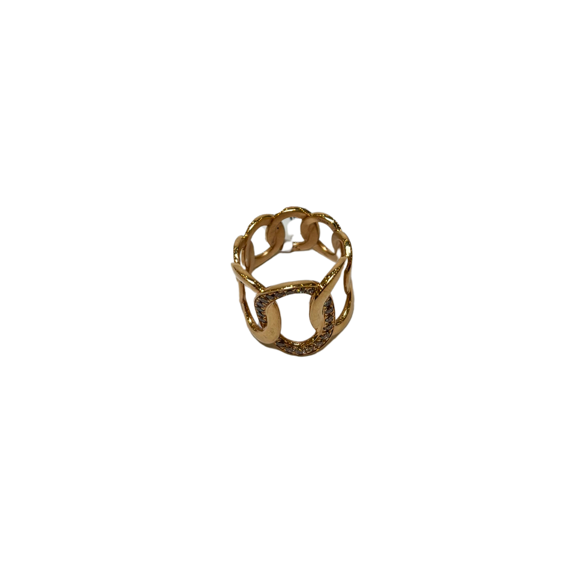 Estate 18K Rose Gold Pomellato Brera Ring with Brown Diamonds
