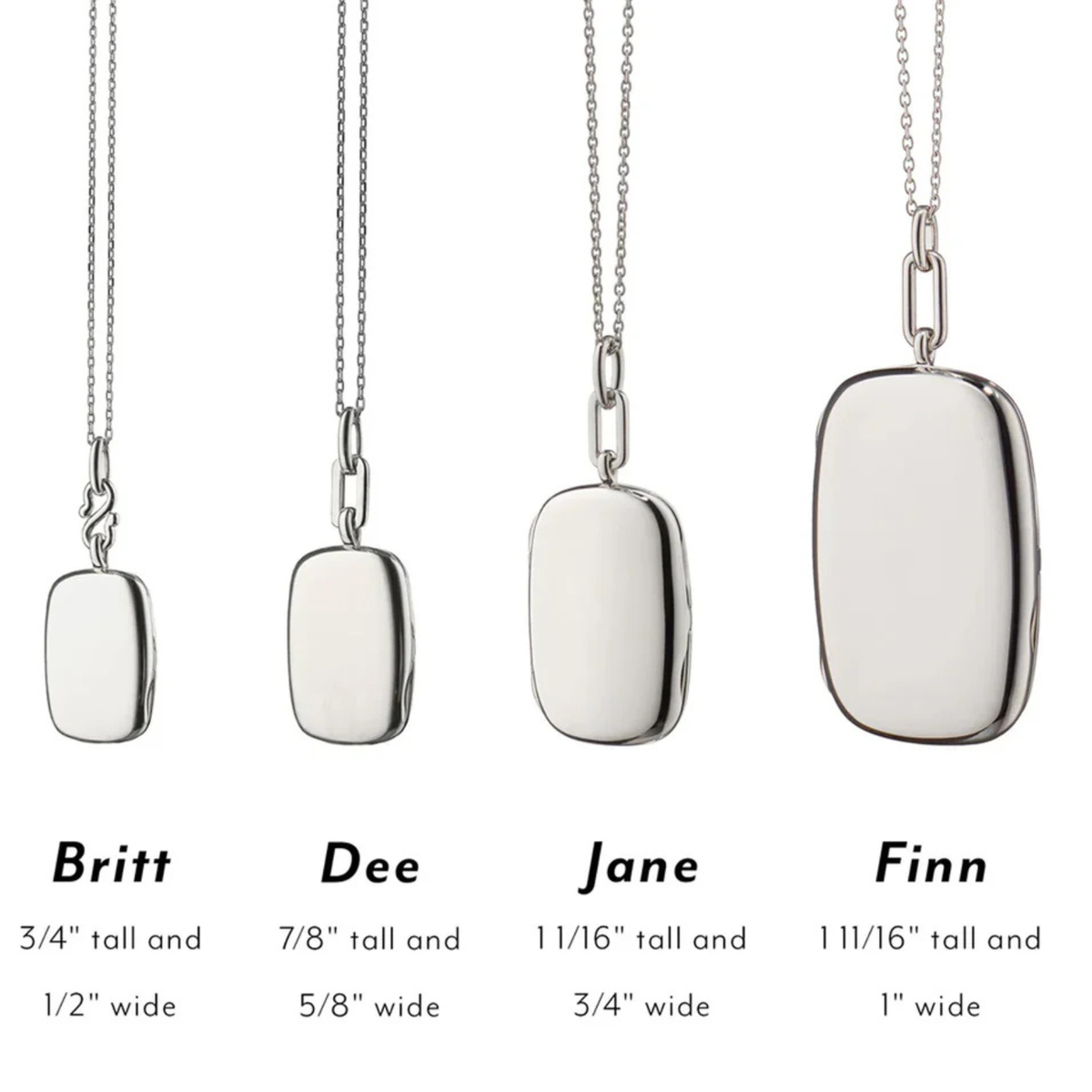 Monica Rich Kosann Jewelry - Slim ’Britt’ Sterling Silver Locket Necklace | Manfredi Jewels