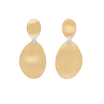 Lunaria 18K Yellow Gold Large Two-Drop Earrings with Diamond