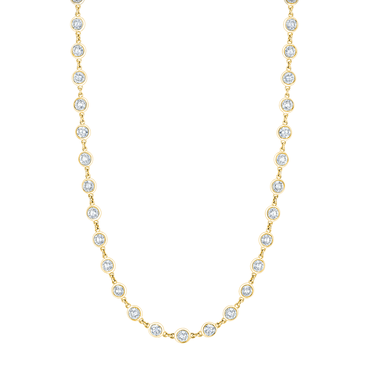 Manfredi Jewels Diamond - 18K Yellow Gold Handmade Diamond By Yard Necklace – 2.32 CTW | Manfredi Jewels