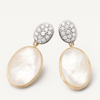 Siviglia 18K Yellow Gold Mother of Pearl & Diamond Pavé Two Drop Earrings