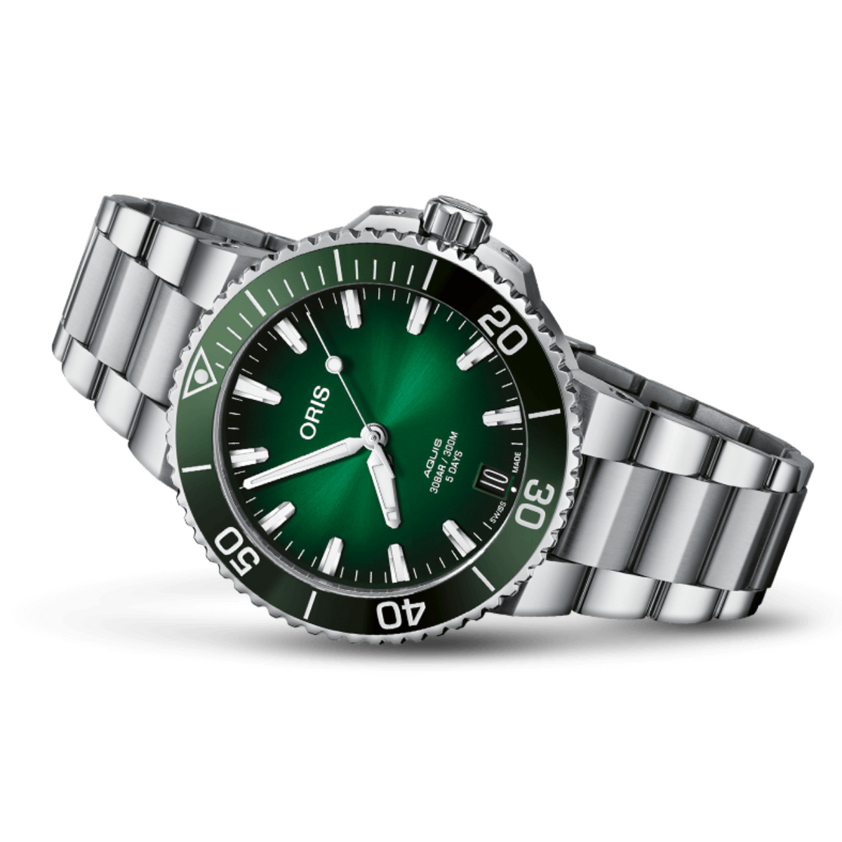 Oris Watches - AQUIS DATE - GREEN | Manfredi Jewels