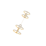 Move Uno 18K Yellow Gold Pavé Double Diamond Ring