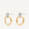 Jaipur 18K Yellow Gold Flat-Link Diamond Stud Drop Earrings