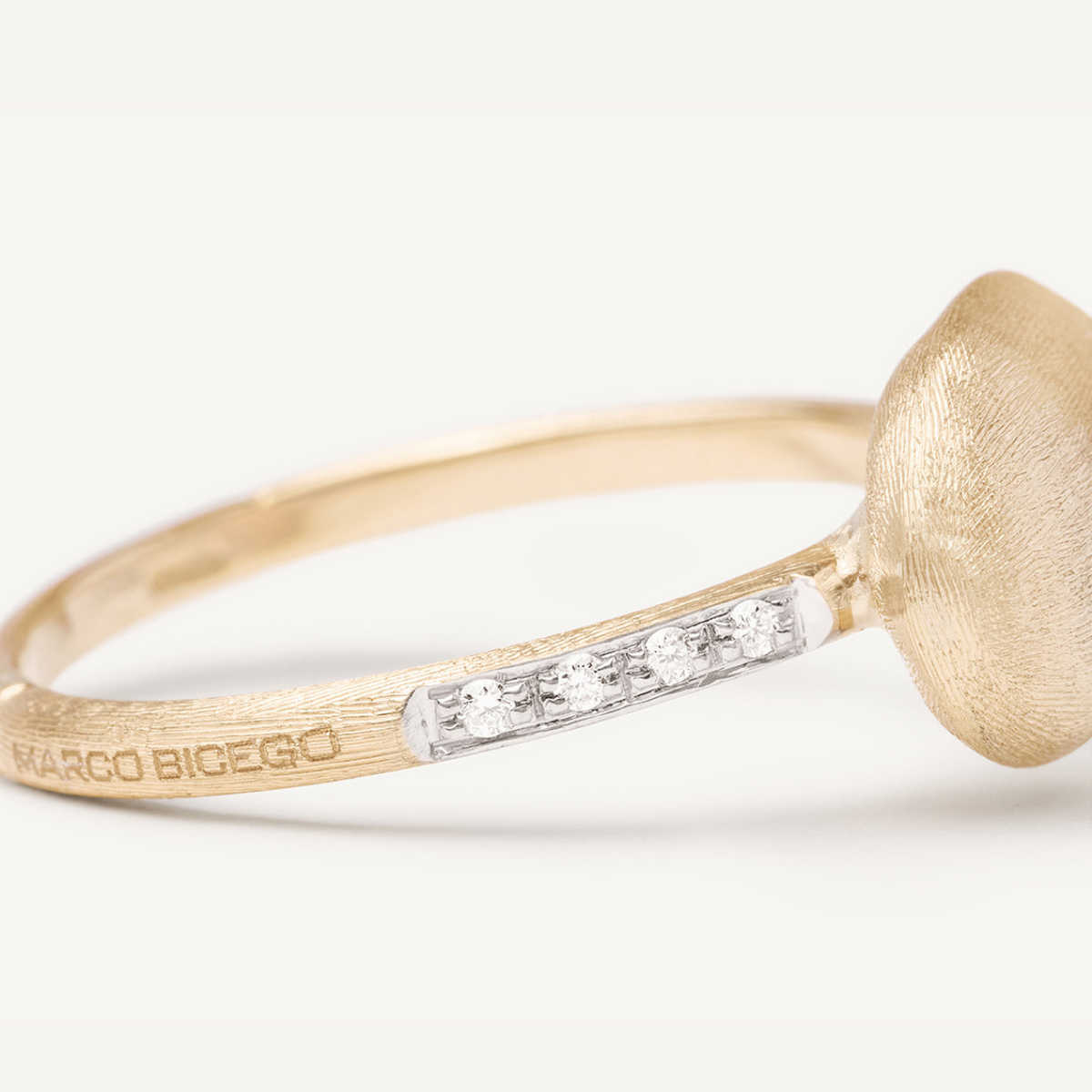 Marco Bicego Jewelry - Siviglia Grande 18K Yellow Gold & Diamond East West Ring | Manfredi Jewels