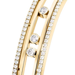 18K Yellow Gold Move 10th Diamond Bangle