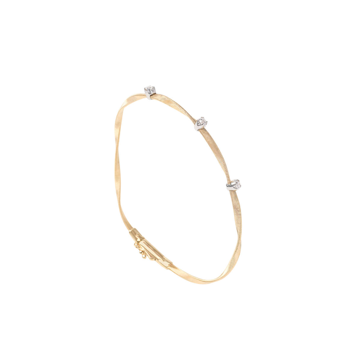 Marco Bicego Jewelry - Marrakech 18K Yellow Gold Diamond Stackable Bangle | Manfredi Jewels