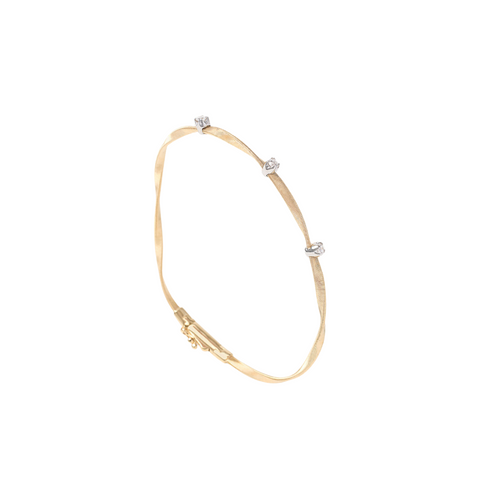 Marrakech 18K Yellow Gold Diamond Stackable Bangle