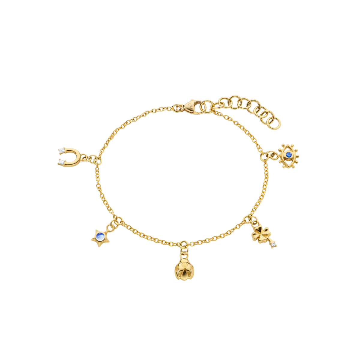 Monica Rich Kosann Jewelry - 18K Yellow Gold “My Lucky Charm” Bracelet | Manfredi Jewels