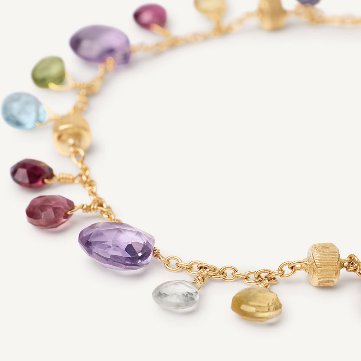 Marco Bicego Jewelry - Paradise 18K Yellow Gold Amethyst & Mixed Gemstone Bracelet | Manfredi Jewels