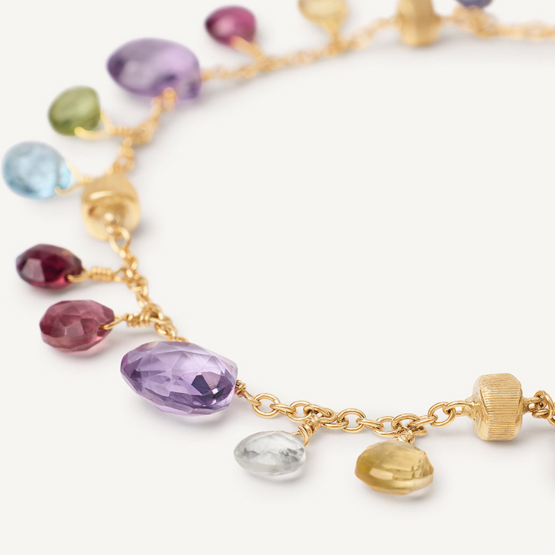 Paradise 18K Yellow Gold Amethyst & Mixed Gemstone Bracelet