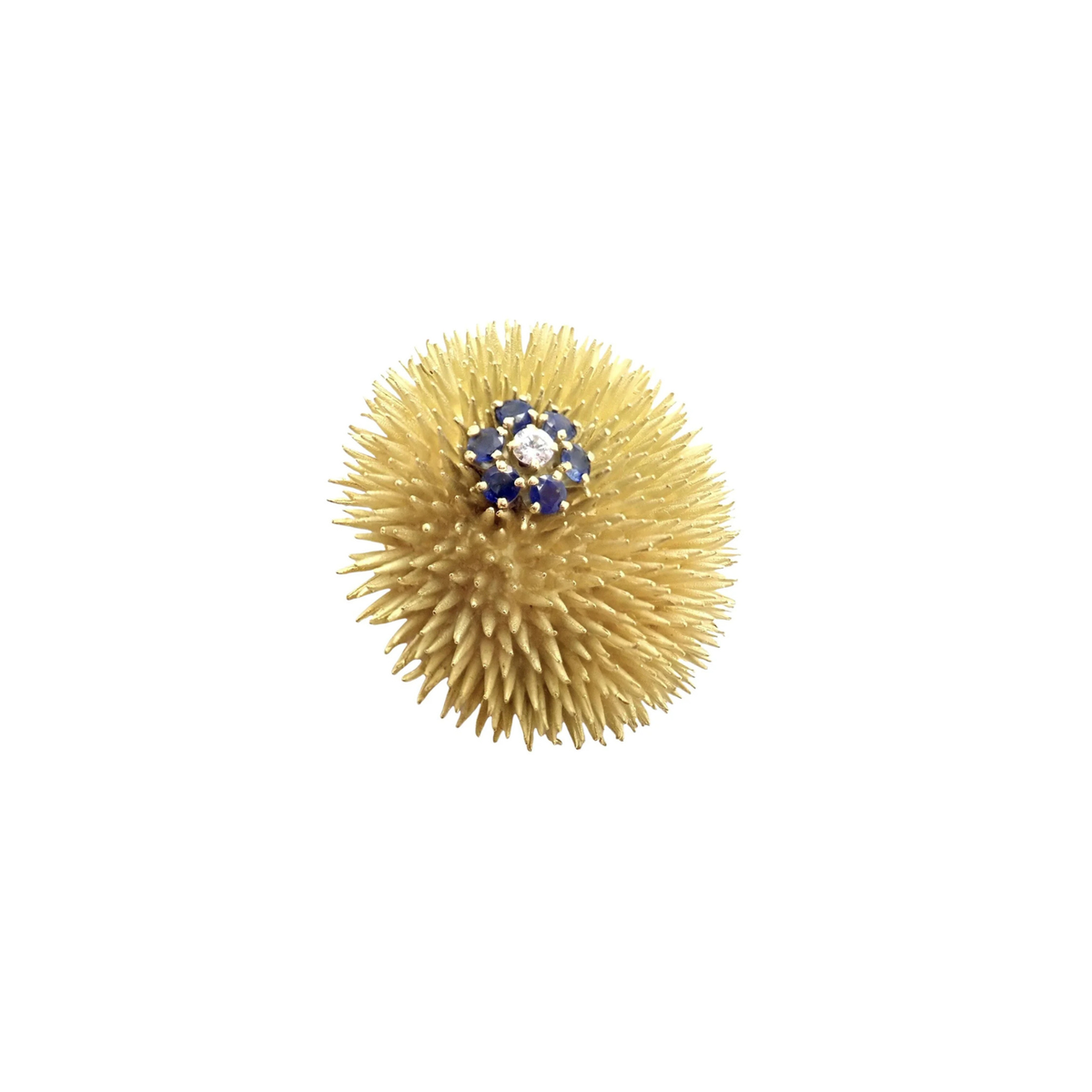 Estate 18K Yellow Gold Tiffany & Co Sea Urchin Brooch