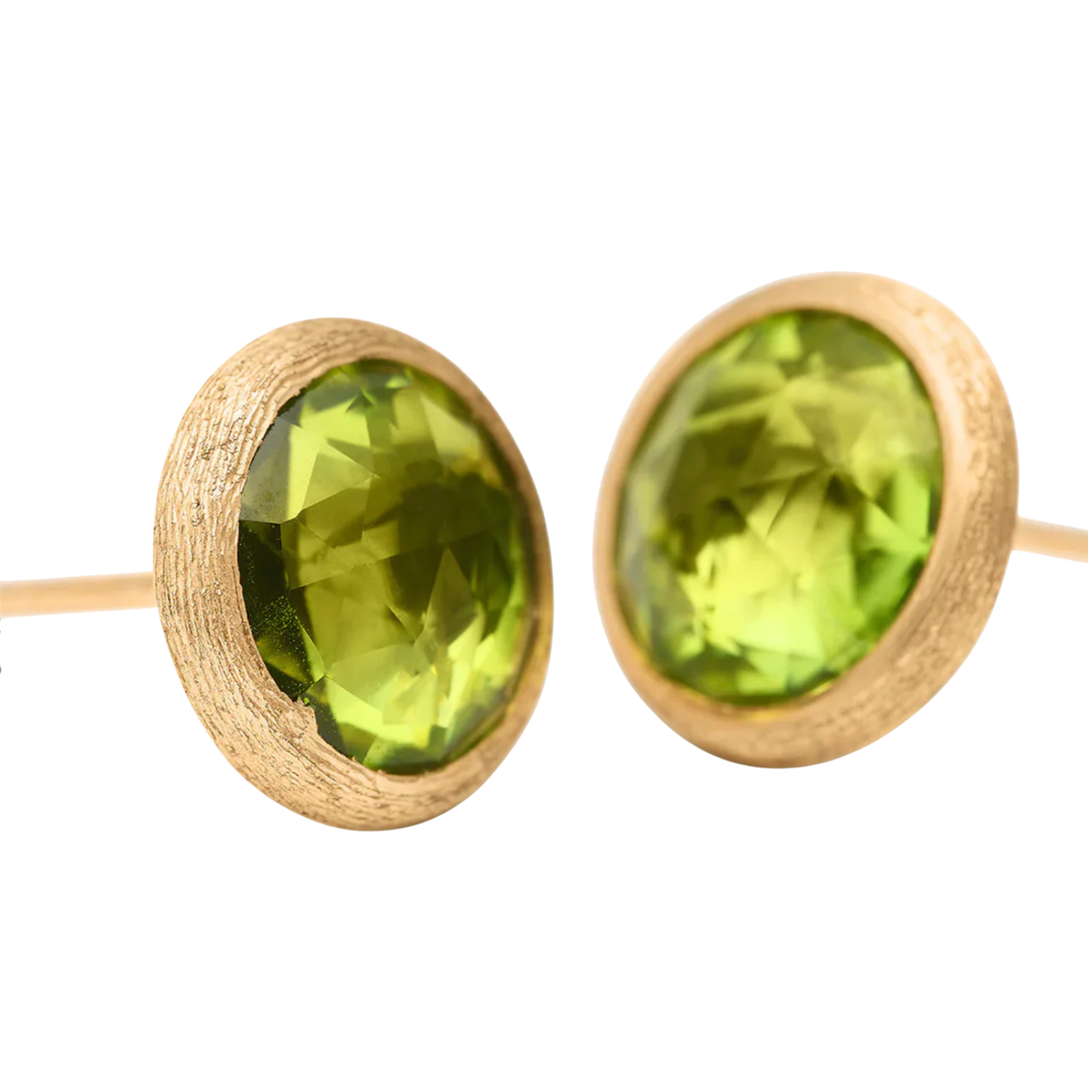 Marco Bicego Jewelry - Jaipur Color 18K Yellow Gold Peridot Stud Earrings | Manfredi Jewels