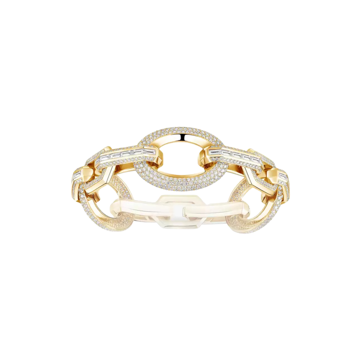 Messika Jewelry - Groove 18K Yellow Gold Diamond Bracelet | Manfredi Jewels